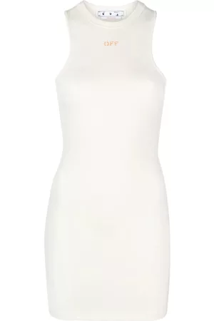 OFF-WHITE Vestido Sleek Rowing corto con logo estampado