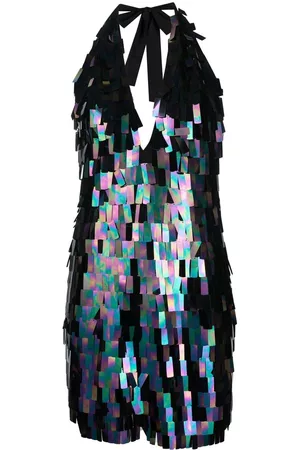 Ilkyaz Ozel Vestido corto con detalles de lentejuelas