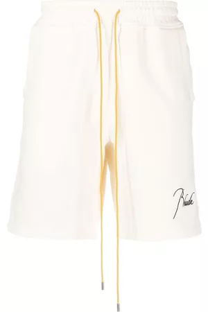 Rhude Pantalones cortos de chándal con logo bordado