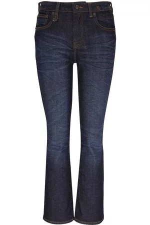 R13 Vaqueros capri de talle medio