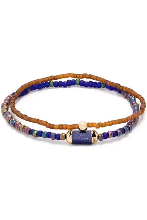 LUIS MORAIS Pulsera en oro amarillo de 14kt con lapislázuli