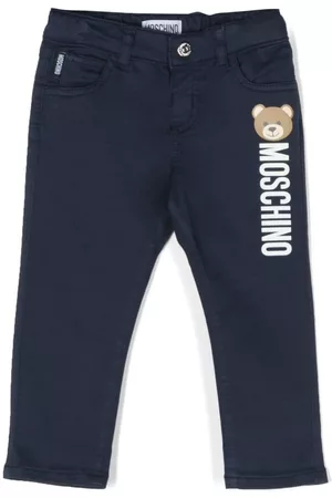 Moschino Pantalones rectos con logo estampado