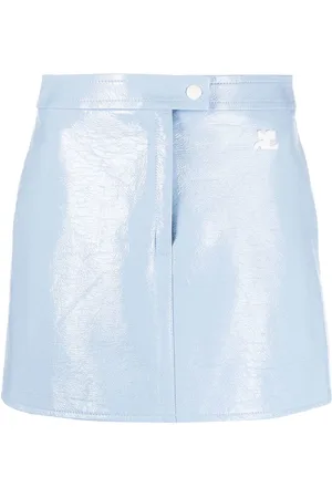 Courrèges Minifalda con logo bordado