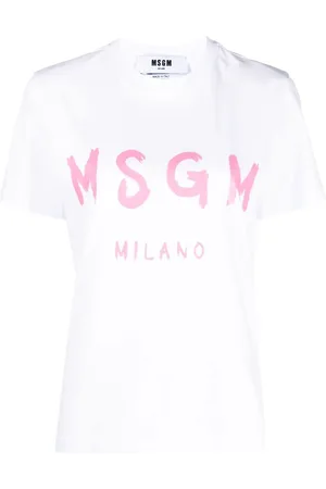 Msgm Camiseta con logo estampado
