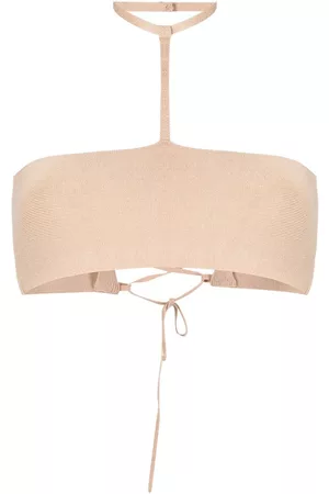 ANDREADAMO Top tipo bandeau con cuello halter