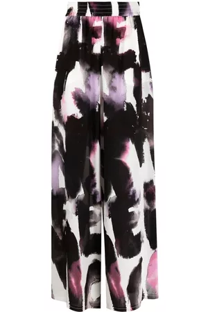 Alexander McQueen Pantalones rectos con motivo gráfico