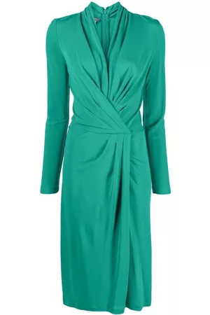 Alberta Ferretti Vestido midi con detalle retorcido