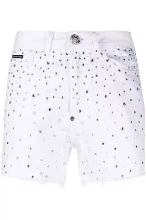 Philipp Plein Pantalones vaqueros cortos con detalles de cristal