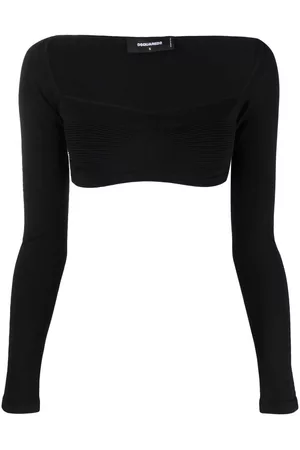 Dsquared2 Top de punto corto de manga larga