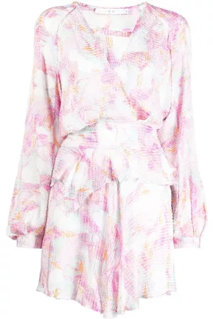 IRO Vestido con estampado floral y acabado texturizado