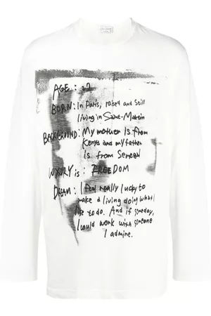 YOHJI YAMAMOTO Camiseta Pigment con manga larga