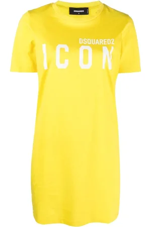 Dsquared2 Vestido estilo camiseta con logo estampado