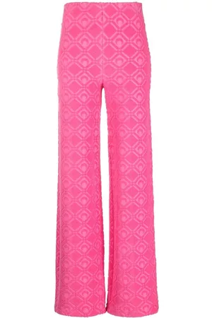 Marine Serre Pantalones Moon Sponge acampanados