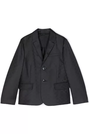 Emporio Armani Blazer con monograma en jacquard