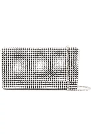 Amina Muaddi Bolso de mano Paloma mini con cristal