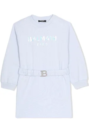 Balmain Vestido con logo estampado