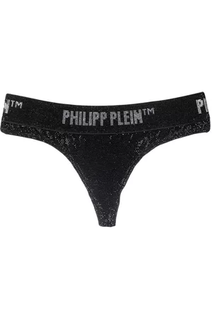 Philipp Plein Tanga con aplique de cristal