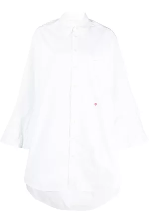 Palm Angels Vestido camisero con mangas acampanadas