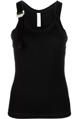 DION LEE Top sin mangas con hebilla