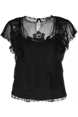 Twin-Set Blusa con bordado floral