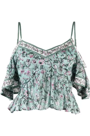 Marant Etoile Top Garuva con hombros descubiertos