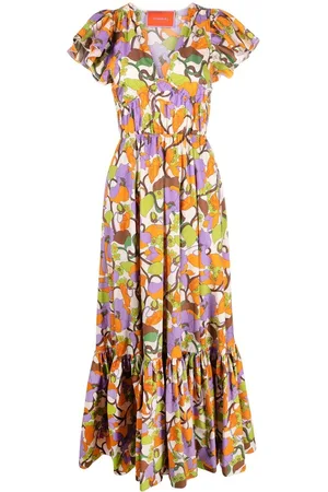 La DoubleJ Vestido midi con motivo floral