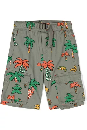 Stella McCartney Pantalones cortos tipo cargo con palmera estampada