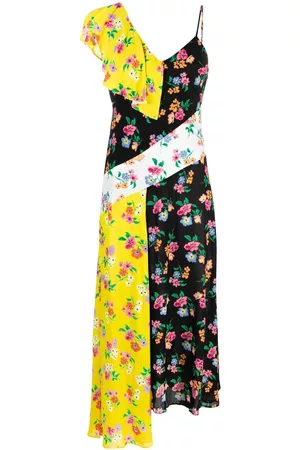 Msgm Vestido asimétrico con estampado floral