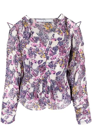 IRO Vestido con estampado gráfico y hombros descubiertos