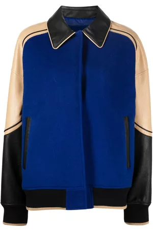 GOEN.J Chaqueta con ribete de cuero artificial