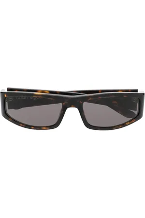 Courrèges Gafas de sol con montura cuadrada de carey