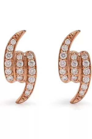 STEPHEN WEBSTER Pendiente Forget Me Not en oro rosa de 18kt con diamantes