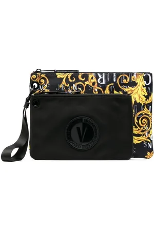 VERSACE Bolso de mano con logo estampado