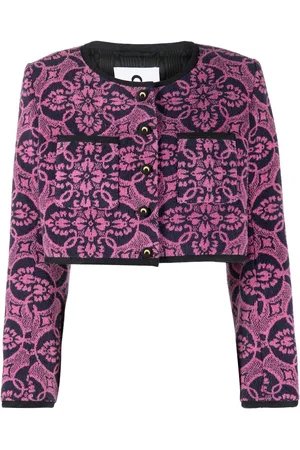 Marine Serre Chaqueta corta con estampado gráfico