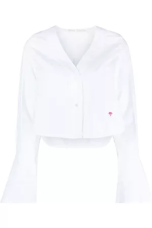 Palm Angels Camisa corta de manga acampanada