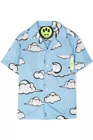 BARROW Camiseta con estampado de nubes