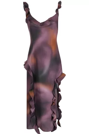 Rokh Vestido largo con detalle de volantes