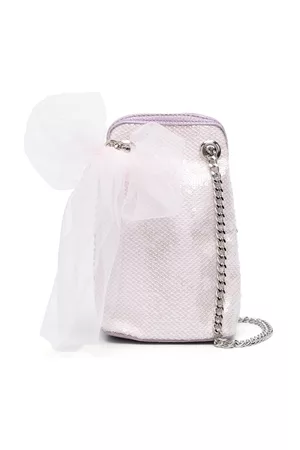 MONNALISA Bolso bombonera con efecto de piel de serpiente