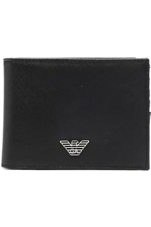 Emporio Armani Cartera plegable con placa del logo