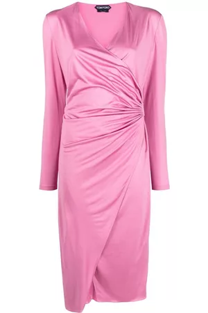 Tom Ford Vestido midi fruncido