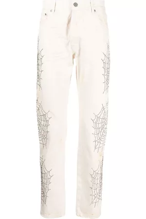 Palm Angels Vaqueros slim con detalle de gemas