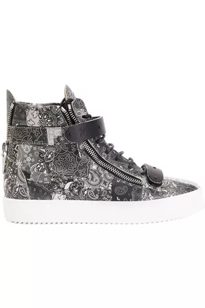 Giuseppe Zanotti Zapatillas altas con estampado de cachemira