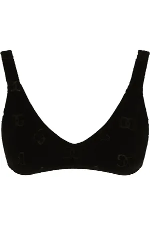 Dolce & Gabbana Top tipo corpiño afelpado con logo DG