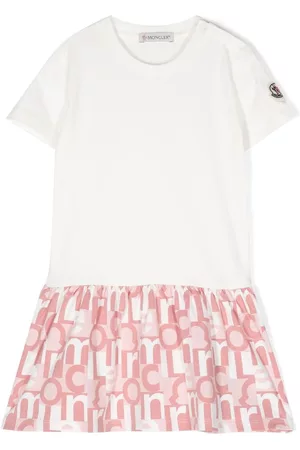 Moncler Vestido estilo camiseta con monograma