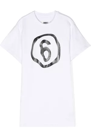 Maison Margiela Vestido estilo camiseta con logo estampado