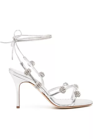 Manolo Blahnik Sandalias con detalles de cristal y tacón de 90mm