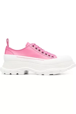Alexander McQueen Zapatillas con cordones y plataforma gruesa