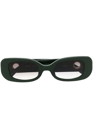 Linda Farrow Gafas de sol con placa del logo