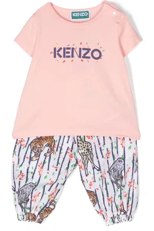 Kenzo Pantalones con estampado de tigres