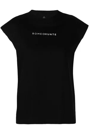 ROMEO HUNTE Camiseta con logo y hombros acolchados